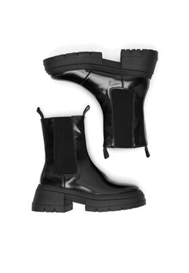 Nine West Sztyblety WFA3033-8 Czarny. Kolor: czarny. Materiał: materiał