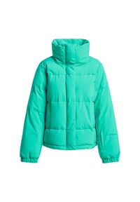 Roxy - Kurtka do sportów zimowych techniczna damska SNOW WINTER REBEL 10K. Kolor: zielony. Sezon: zima. Sport: narciarstwo #1