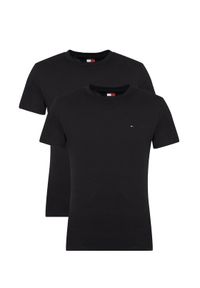 Tommy Jeans Komplet 2 t-shirtów DM0DM20687 Czarny Slim Fit. Kolor: czarny. Materiał: bawełna