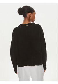 Pinko Sweter Armadillo 102241 A1CH Czarny Regular Fit. Kolor: czarny. Materiał: wełna