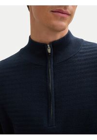 Tom Tailor Sweter 1044475 Granatowy Regular Fit. Kolor: niebieski. Materiał: bawełna
