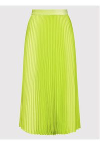 Simple Spódnica plisowana SDD005 Zielony Regular Fit. Kolor: zielony. Materiał: syntetyk
