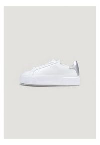 Calvin Klein Sneakersy Flatform Lace Up Lth Met YW0YW01929 Biały. Kolor: biały. Materiał: skóra #2