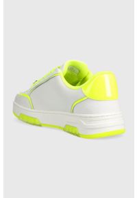 Elisabetta Franchi sneakersy skórzane kolor biały SA60G36E2. Nosek buta: okrągły. Kolor: biały. Materiał: skóra #3