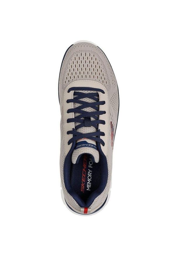 skechers - Adidasy Skechers Track - Leshur, Mężczyźni. Kolor: beżowy. Materiał: materiał