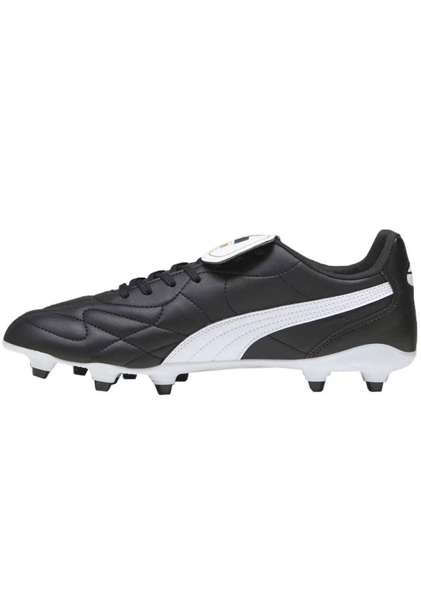 Puma - Męskie Skórzane Buty Piłkarskie King Top FG/AG. Kolor: czarny. Materiał: skóra. Sport: piłka nożna