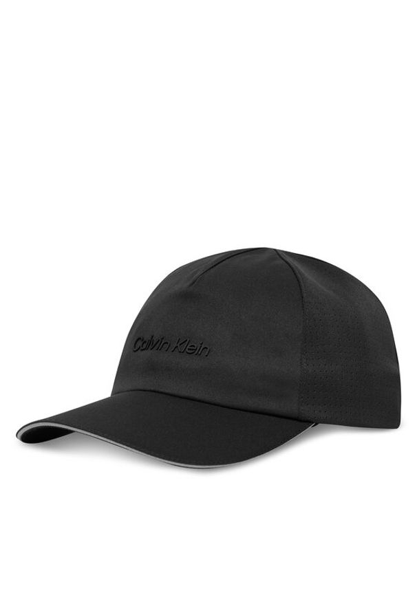 Calvin Klein Czapka z daszkiem Micro Twill W Silicone Trucker LV04D5079G Czarny. Kolor: czarny. Materiał: poliester