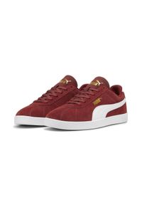 Puma - Sneakersy zamszowe unisex PUMA Club II PUMA Intense Red White Gold. Kolor: biały, żółty, czerwony, wielokolorowy. Materiał: zamsz