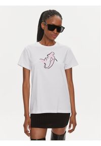 Pinko T-Shirt 100789 A1OC Biały Regular Fit. Kolor: biały. Materiał: bawełna