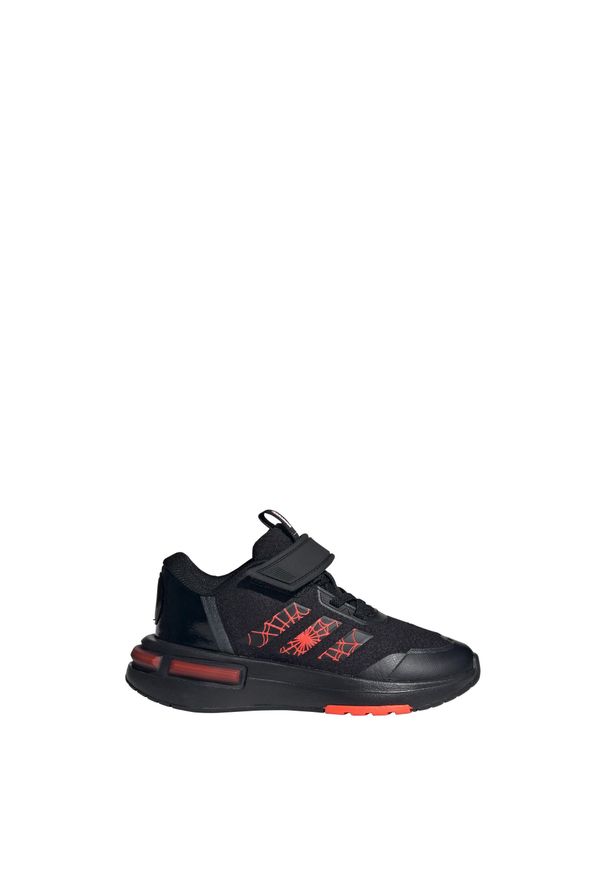 Adidas - Buty Marvel's Spider-Man Racer Kids. Kolor: czarny, czerwony, wielokolorowy. Materiał: materiał. Wzór: motyw z bajki. Model: Adidas Racer