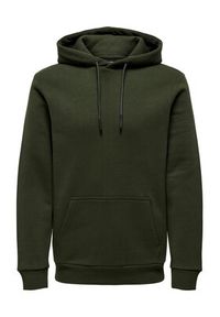 Only & Sons Bluza Cares 22018685 Zielony Regular Fit. Kolor: zielony. Materiał: syntetyk, bawełna #4