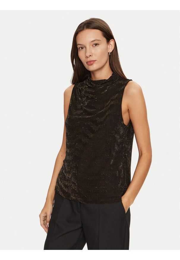 Vero Moda Bluzka Lucy 10316749 Brązowy Regular Fit. Kolor: brązowy. Materiał: syntetyk