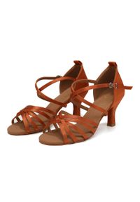 BURTAN - Buty taneczne damskie salsa taniec towarzyski Burtan Havana 7 cm. Kolor: beżowy. Sport: taniec