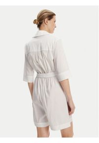 Max Mara Beachwear Kombinezon Canard 2516241019 Biały Regular Fit. Kolor: biały. Materiał: bawełna