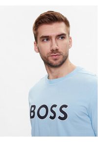 BOSS - Boss T-Shirt 50488793 Błękitny Regular Fit. Kolor: niebieski. Materiał: bawełna #6