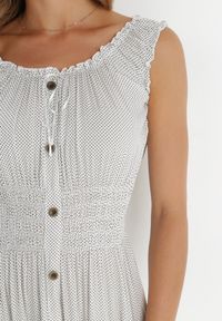 Born2be - Biała Sukienka Abill. Kolor: biały. Długość rękawa: bez rękawów. Sezon: lato. Styl: boho, wakacyjny. Długość: maxi #3