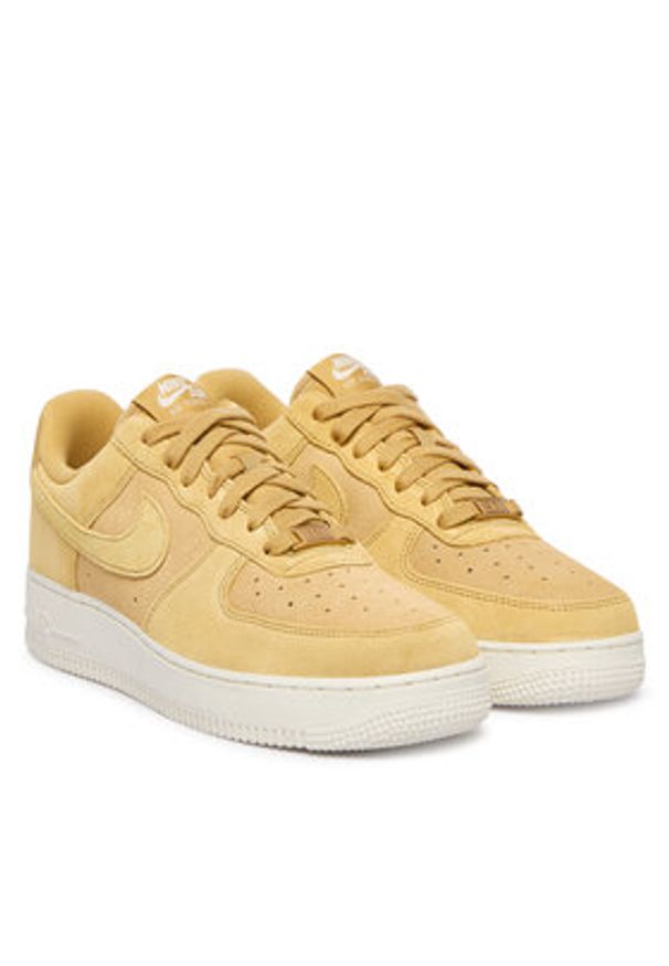 Nike Sneakersy Air Force 1'07 HJ5336 700 Beżowy. Kolor: beżowy. Materiał: zamsz, skóra. Model: Nike Air Force
