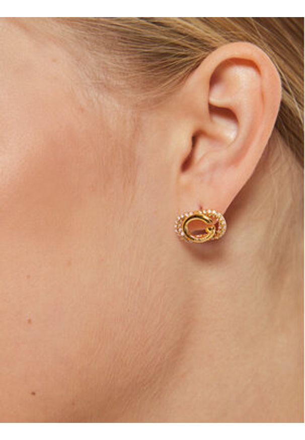 Guess Kolczyki JUBE04 511JW Złoty. Materiał: metalowe. Kolor: złoty