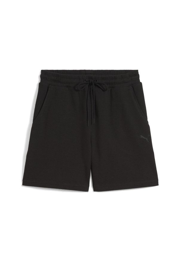 Puma - Damskie szorty HER 5" z wysokim stanem PUMA Black. Stan: podwyższony. Kolor: czarny