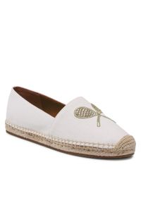 Espadryle Kate Spade Doubles K7135 Optic White OPI. Kolor: biały. Materiał: materiał