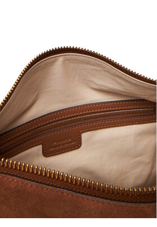 Pinko - PINKO Torebka Hobo Zip Around Classic Al 25-26 PLTT 105113 A2JH Brązowy. Kolor: brązowy. Materiał: skórzane, zamszowe