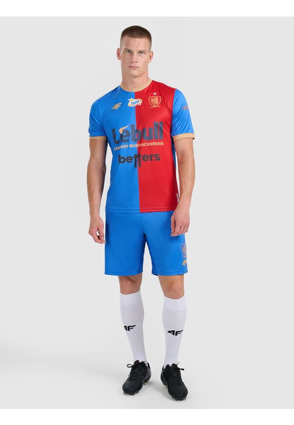 4f - 4F Trzecia koszulka klubowa z sezonu 2025/26 męska 4F x Stal Mielec - czarna M. Okazja: do domu. Kolor: czarny. Materiał: włókno, dzianina. Długość: długie. Wzór: gradientowy. Styl: sportowy, klasyczny