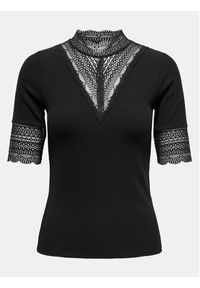 only - ONLY Bluzka Tilde 15335353 Czarny Slim Fit. Kolor: czarny. Materiał: wiskoza #7
