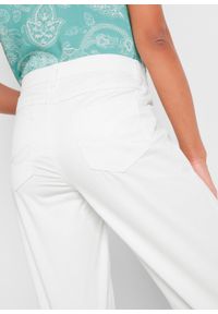 Dżinsy 3/4 culotte bonprix biały twill. Kolor: biały #3