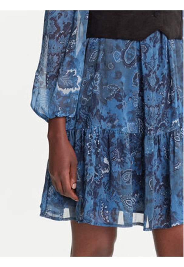 Desigual Sukienka codzienna Chaleco 25WWVW27 Niebieski Regular Fit. Okazja: na co dzień. Kolor: niebieski. Materiał: syntetyk. Typ sukienki: proste. Styl: casual