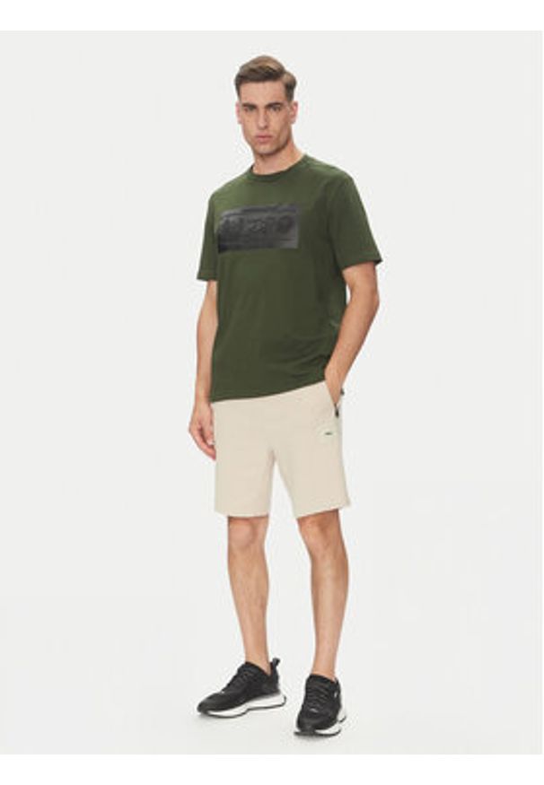 BOSS T-Shirt 50538112 Zielony Regular Fit. Kolor: zielony. Materiał: bawełna