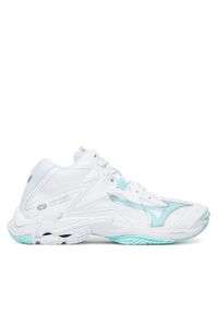 Mizuno Buty halowe Wave Lightning Z8 Mid V1GC2405 Biały. Kolor: biały. Materiał: skóra. Model: Mizuno Wave