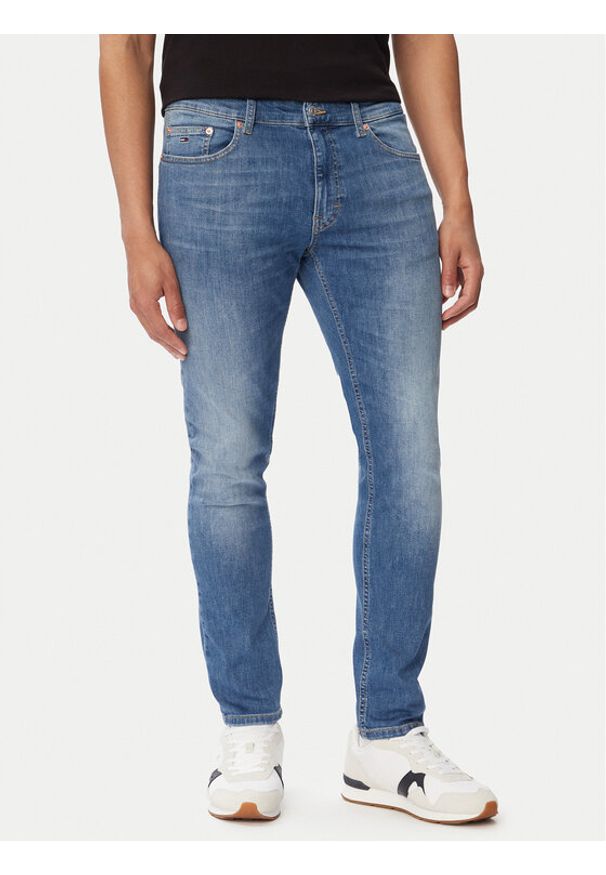 Tommy Jeans Jeansy Austin DM0DM23355 Niebieski Slim Fit. Kolor: niebieski