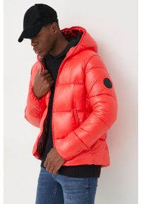 Save The Duck kurtka męska kolor czerwony zimowa. Okazja: na co dzień. Kolor: czerwony. Materiał: poliester, materiał, puch. Wzór: gładki. Sezon: zima. Styl: casual #3