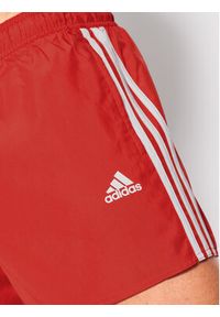 Adidas - adidas Szorty kąpielowe Classic 3-Stripes HA0391 Czerwony Regular Fit. Kolor: czerwony. Materiał: syntetyk #4