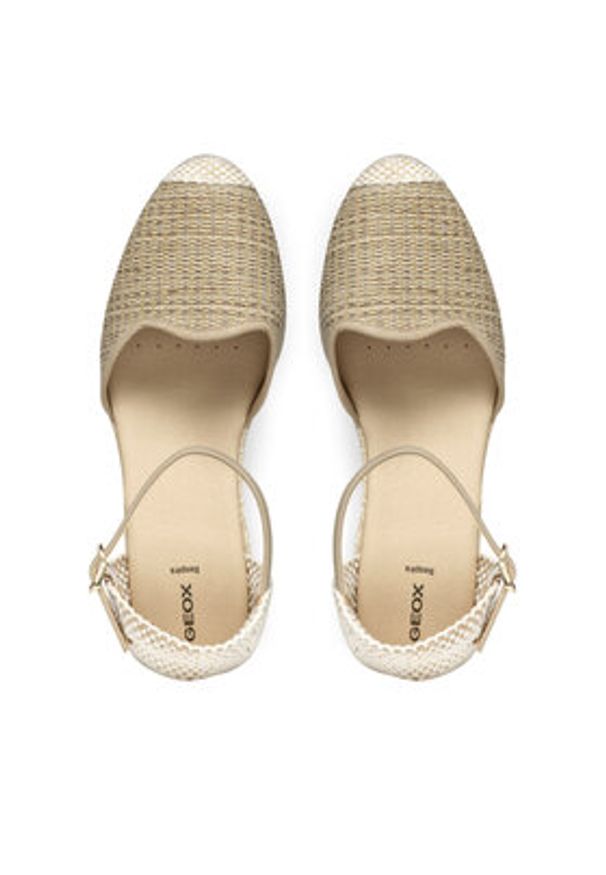 Geox Espadryle D Gelsa Low D55NGE 01106 C6738 Beżowy. Kolor: beżowy. Materiał: materiał