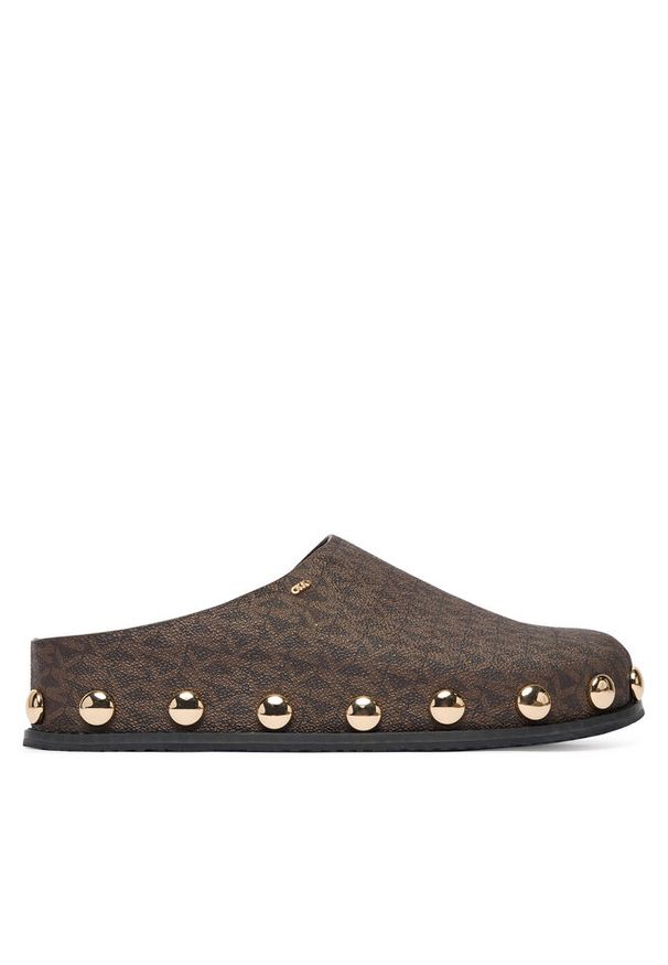 Klapki MICHAEL Michael Kors. Kolor: brązowy