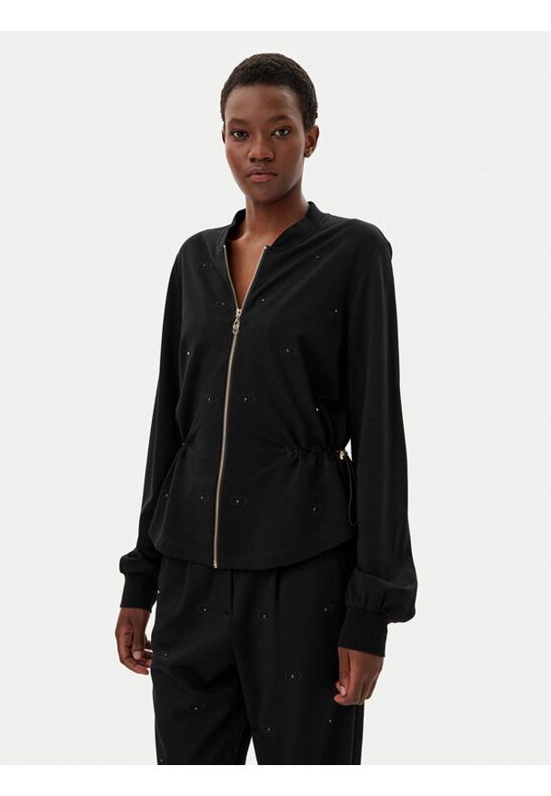 Liu Jo Sport Bluza TA5190 J5942 Czarny Regular Fit. Kolor: czarny. Materiał: wiskoza, syntetyk. Styl: sportowy