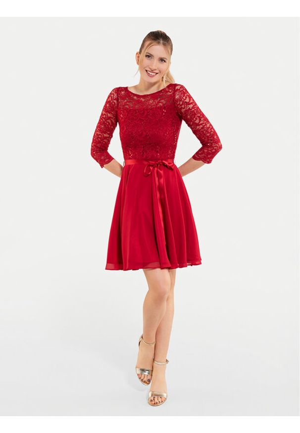 Swing Sukienka koktajlowa 77761210 Czerwony Regular Fit. Kolor: czerwony. Materiał: syntetyk. Styl: wizytowy