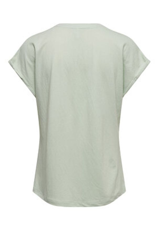 only - ONLY T-Shirt Jany 15372108 Zielony jasny Regular Fit. Kolor: zielony. Materiał: syntetyk
