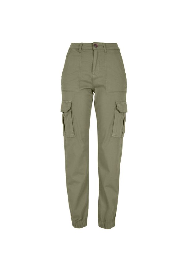 Urban Classics - Spodnie Damskie Twill Utility. Kolor: szary. Długość: długie