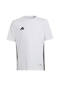 Adidas - Koszulka do piłki nożnej dla dzieci adidas Tabela 23 Jersey. Kolor: czarny, biały, wielokolorowy. Materiał: jersey. Sport: piłka nożna