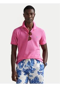 Polo Ralph Lauren Polo 710680784510 Różowy jasny Custom Slim Fit. Typ kołnierza: polo. Kolor: różowy. Materiał: bawełna #1