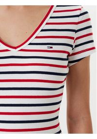 Tommy Jeans T-Shirt Essential DW0DW17385 Biały Slim Fit. Kolor: biały. Materiał: bawełna #3
