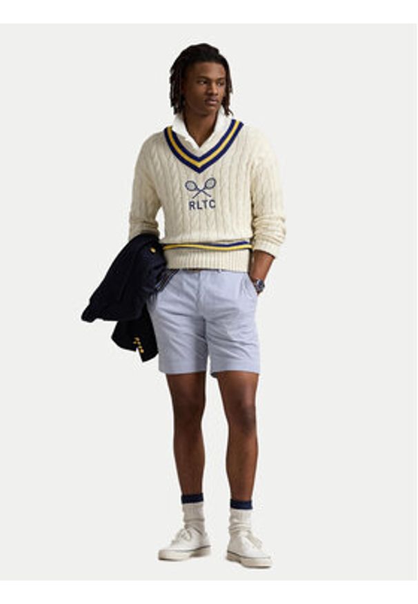 Polo Ralph Lauren Szorty materiałowe 710862767001 Błękitny Straight Fit. Kolor: niebieski. Materiał: bawełna