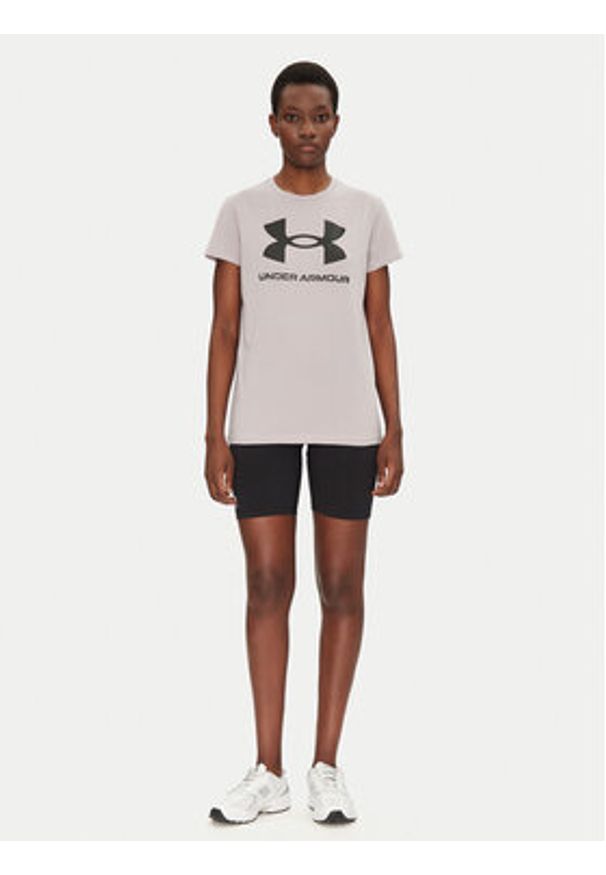 Under Armour T-Shirt Rival Logo SS 1356305 Szary Regular Fit. Kolor: szary. Materiał: bawełna