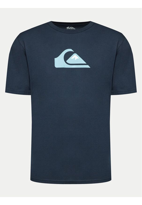 Quiksilver T-Shirt Comp Logo EQYZT07658 Granatowy Regular Fit. Kolor: niebieski. Materiał: bawełna