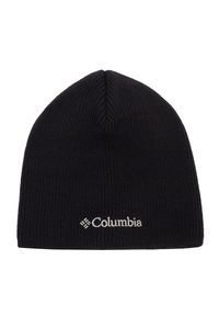 columbia - Czapka Columbia Whirlbird Watch Cap Bean 1185181014 - czarna. Kolor: czarny. Materiał: akryl, materiał. Wzór: aplikacja. Sezon: zima. Styl: casual, klasyczny