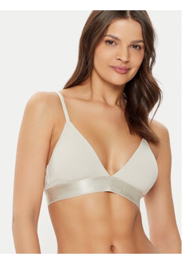 Calvin Klein Underwear Biustonosz braletka 000QF7994E Beżowy. Kolor: beżowy. Materiał: bawełna