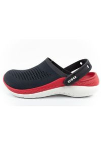 Klapki sandały chodaki damskie Crocs Literide 360 Clog. Kolor: biały, czerwony, niebieski, wielokolorowy