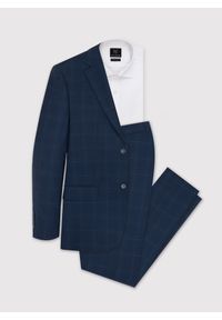 Pako Lorente - PAKO LORENTE – Granatowe spodnie garniturowe z wełną. Kolor: niebieski. Materiał: wełna #6